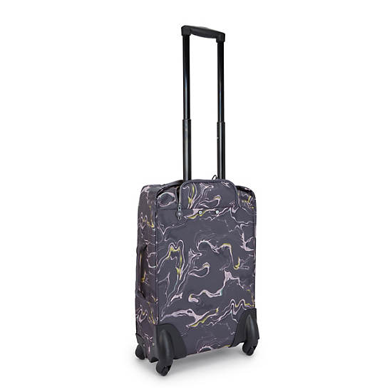 Kipling Darcey Small Printed Carry-On Rolling Bőröndök Kék | HU 1744CT